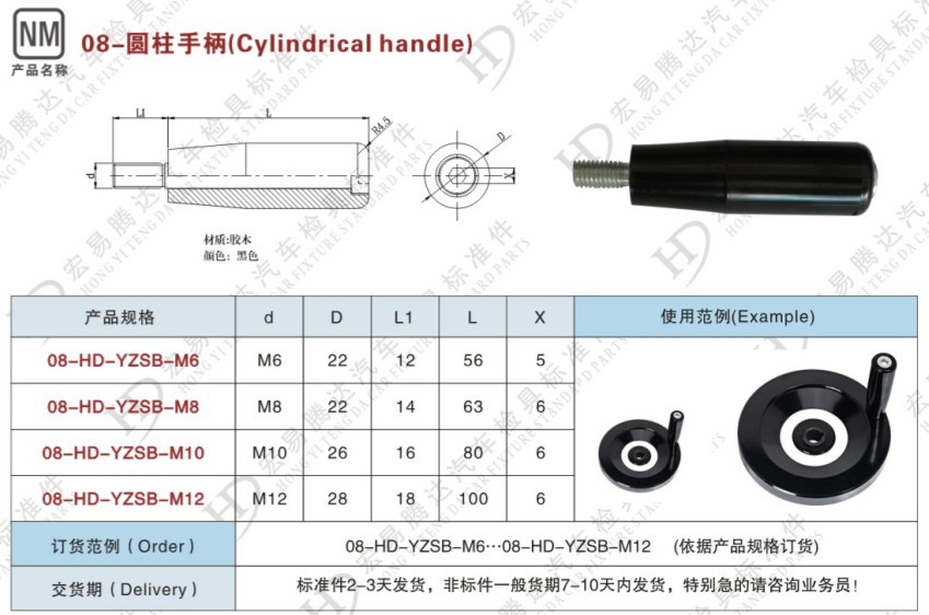精准工艺，匠心之作——圆柱手柄08-HD-YZSB-M8在汽车检具中的应用与价值